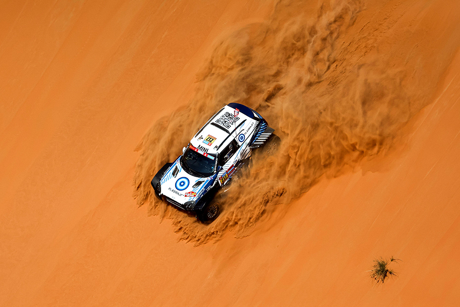 Denis Rotov in action during Stage 11 of the Dakar Rally 2025 around Subaytah, Saudi Arabia.