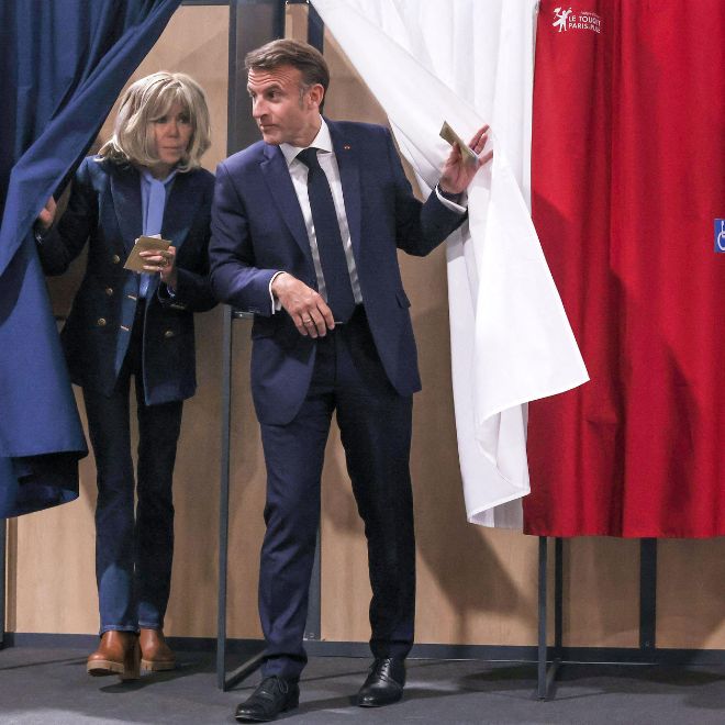 This image collection titled "French Snap Parliamentary Election" showcases a range of photographs capturing the dynamic and often intense moments surrounding the sudden parliamentary election in France