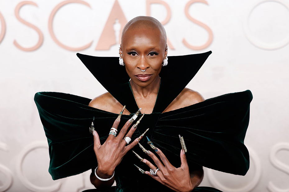 Cynthia Erivo arrives on the red carpet for the 97th Academy Awards in the Hollywood section of Los Angeles.